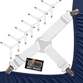 GORILLA GRIP front packaging showing eight white sheet holders and benefits