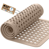 GORILLA GRIP front view showing full beige mat and broad coverage benefit