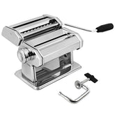 GOURMEX front view stainless steel pasta maker showing polished finish and controls for durable kitchen use