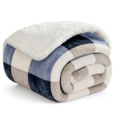 Gracelife front view plaid throw showing pattern and cozy appeal