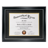 GraduationMall front view of black frame showing elegant presentation benefit