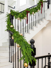 Green Moon garland front view showing full-bodied holiday greenery benefit curb appeal