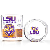 Greenline Goods LSU glass front view showing logo and clear map — perfect display