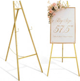 GRENTY easel front view showing gold finish and polished presentation benefit