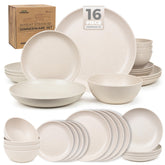 Grow Forward Sahara front view showing complete 16-piece set and natural finish
