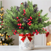 Grunyia front packaging showing full 68-piece snowy greenery set and easy styling
