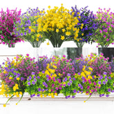 Grunyia front packaging showing 20 bundled faux flowers and color mix benefits