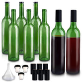 GUANENA front view of eight green bottles showing full set and accessories for clean presentation