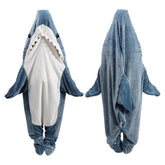 Gudina shark hoodie front view showing playful shark design and cozy warmth