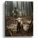 GUN SUPPLIES OUTLET LLC front view of Jesus and Lamb canvas showing overall composition