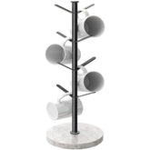 Gypie marble mug holder front view shows organized cups and compact footprint