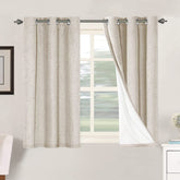 H.VERSAILTEX two-panel set front packaging showing natural linen look and dimensions