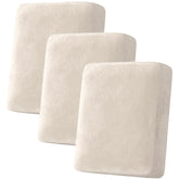 H.VERSAILTEX front view of ivory cushion covers showing clean protective look