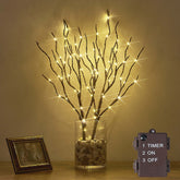 Hairui front view of packaged willow branches showing elegant brown finish and LEDs