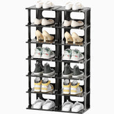 HAIXIN front view of vertical shoe rack showing compact storage benefit