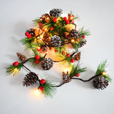 HamiFinee garland front view showing full length and warm LED glow for festive ambiance
