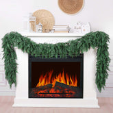 Hananona 9FT cedar garland full length showing lush evergreen coverage and classic look