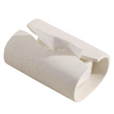 Haocoott front view of cream travertine-look cover showing elegant silhouette and refined decor benefit