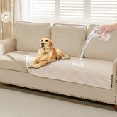 HAOMAIJIA front view on sofa showing full 3-cushion coverage and protection