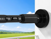 HAOYUNTE front view mounted rod showing secure, no-drill installation