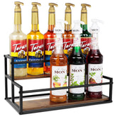 Happilif front view rack showing organized syrups for quick selection