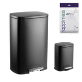 happimess front view showing charcoal black stainless and compact form, improves room aesthetics