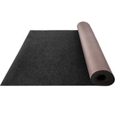 Happybuy front view showing full black marine carpet roll, durable coverage benefit