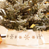 HarcoHome front view cream and gold tree collar showing festive finish and neat cover