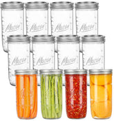 Harfuyee 24 oz mason jars front view showing full 12-pack and packaging benefit
