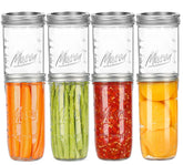 harfuyee front packaging showing eight 24 oz jars for organized storage