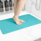 Hargiis front view mat showing full turquoise coverage and anti-slip benefit