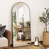 HARRITPURE front view showing elegant arched mirror and full-body reflection benefit
