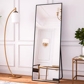 HARRITPURE full-length mirror front view showing clean black frame and full reflection benefit