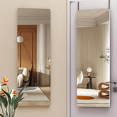 Hasipu front full-length mirror in white frame shows full outfit clearly