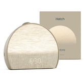 Hatch Restore 3 front view showing sleek greige finish and soft light benefit