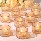 HAVITI gold votive front packaging showing 24-piece set for consistent decor