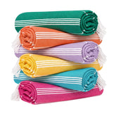 HAVLULAND front packaging showing six colorful towels and benefits