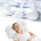 Hawcay front view of cloud pillow showing full ergonomic outline and supportive shape