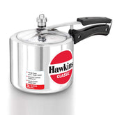 HAWKINS front view of 3L Classic tall cooker showing compact design and quick cooking