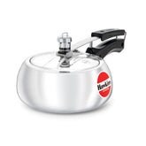 HAWKINS front view showing compact 2L cooker and clear benefits