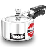 HAWKINS ICL15 front view showing compact 1.5L cooker and lid benefits