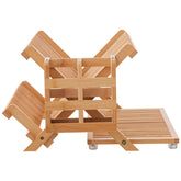 HBlife bamboo dish rack front view showing organized drying benefit