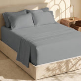 Hearth & Harbor front packaging showing full king sheet set and benefits