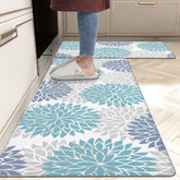 HEBE front view showing both cushioned kitchen mats and floral design benefit comfort
