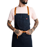 hedley & bennett apron front view shows clean lines and professional protection