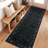 Hedlive front view vintage black runner showing sleek low-profile for neat entrances