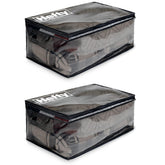 Hefty extra large front view showing spacious tote and secure closure benefit