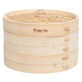 Helen's Asian Kitchen front view bamboo steamer showing compact design and authentic look