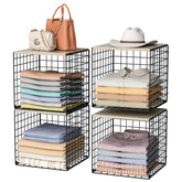 Hencawima front view of 4-tier organizer showing compact, space-saving storage