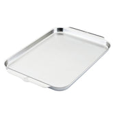 Hestan front view half sheet pan showing clean profile and professional finish